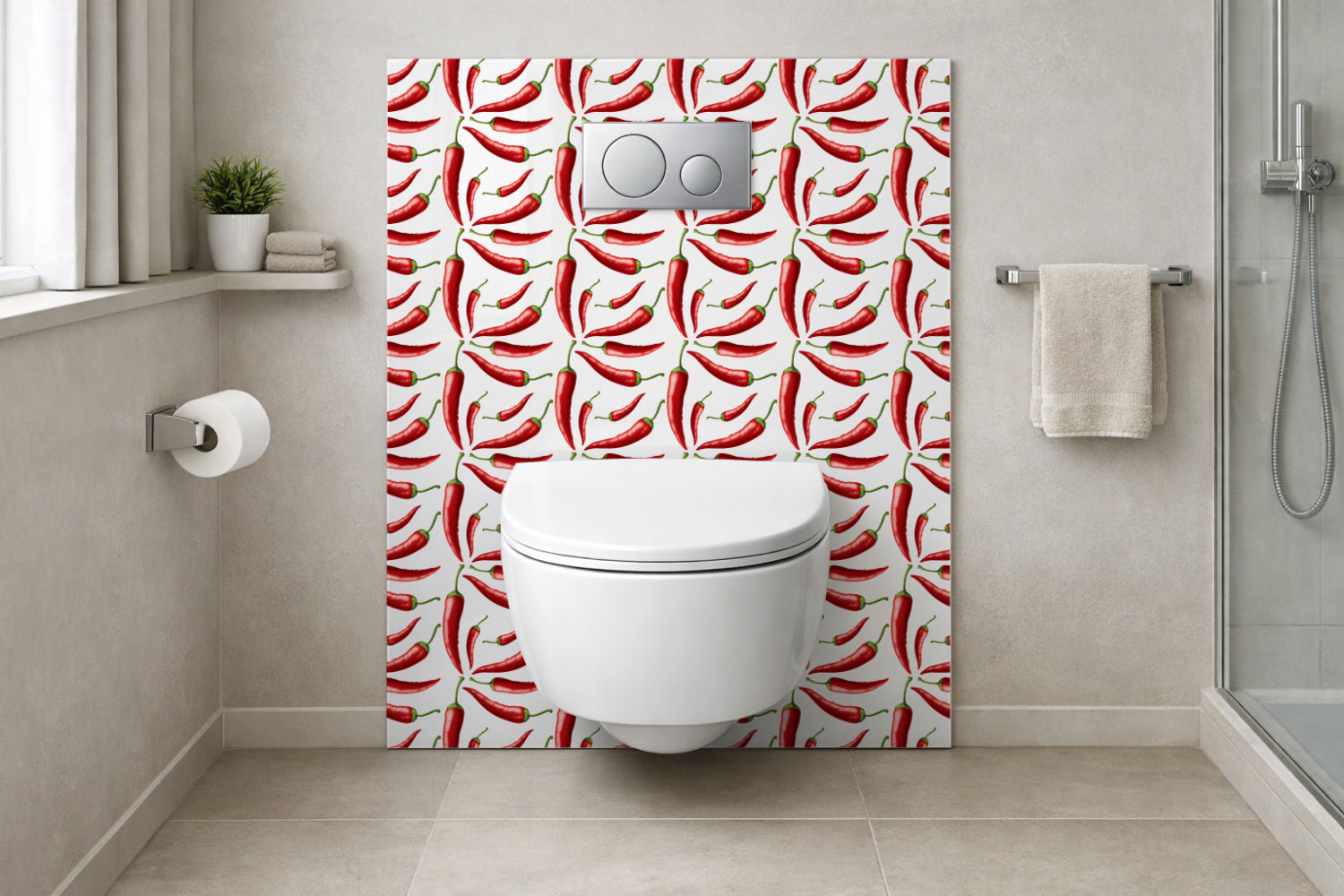 Toilettenrückwand Musteroptik