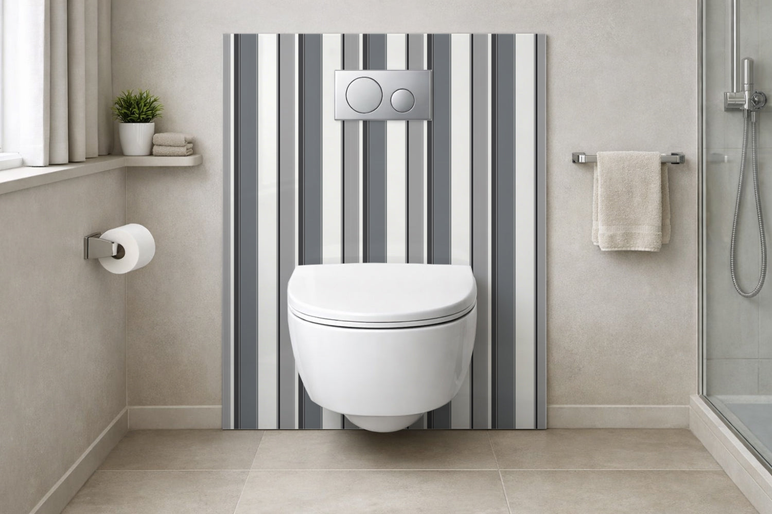 Toilettenrückwand Musteroptik
