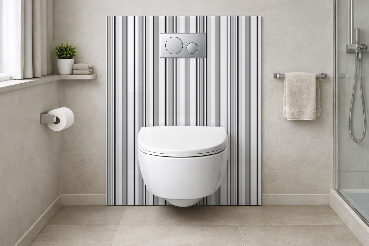 Toilettenrückwand Musteroptik