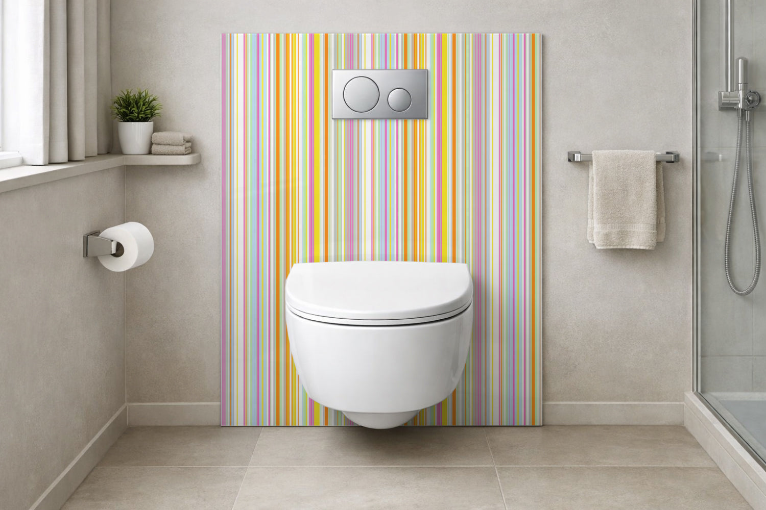 Toilettenrückwand Musteroptik