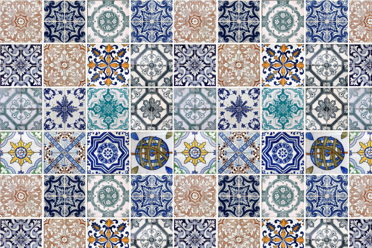 Toilettenrückwand Patchwork
