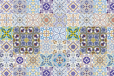 Toilettenrückwand Patchwork