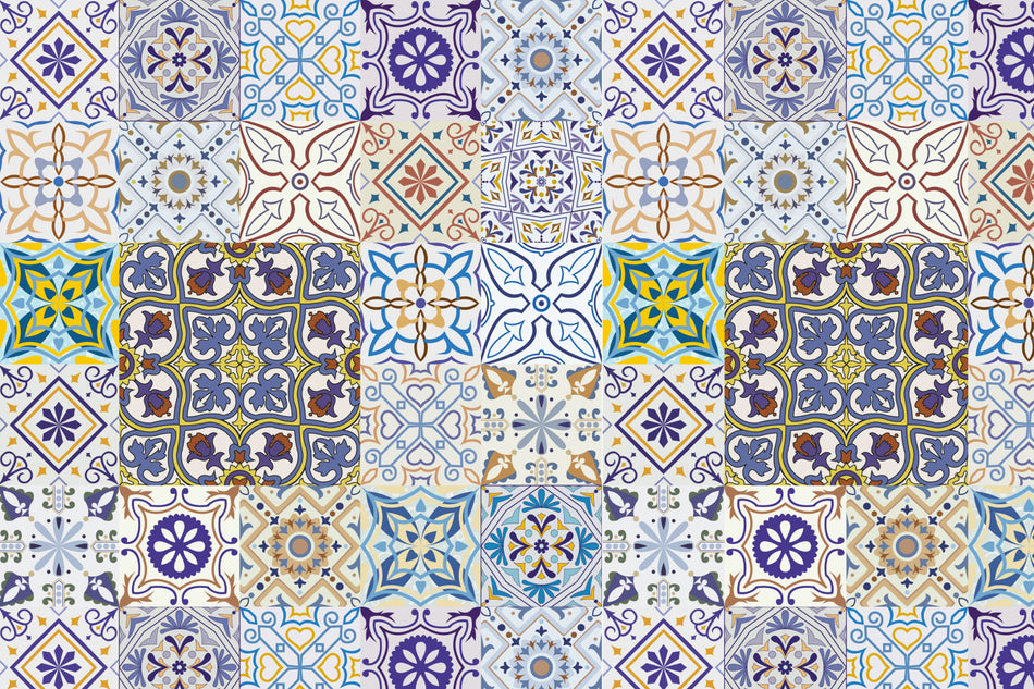 Toilettenrückwand Patchwork