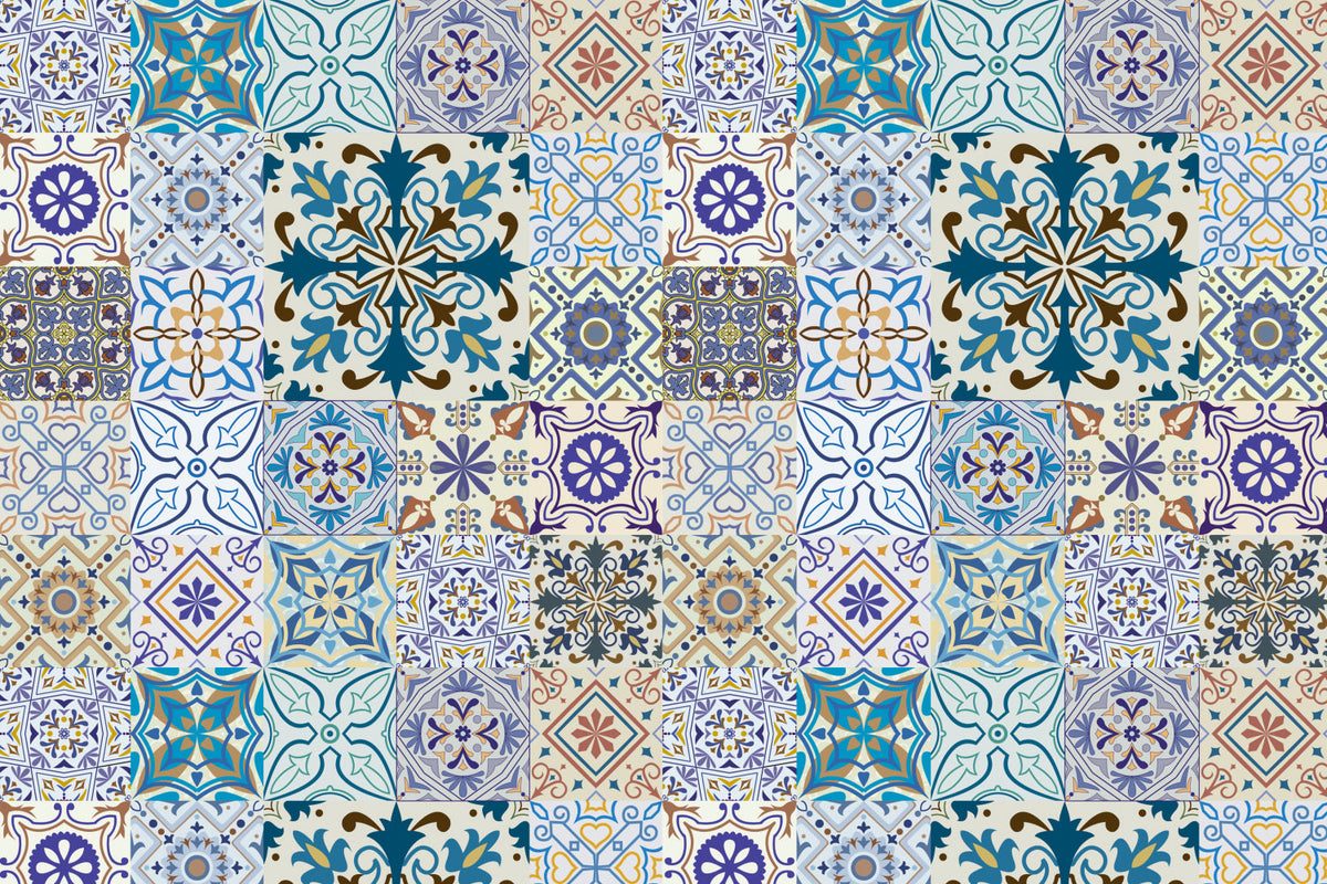Toilettenrückwand Patchwork
