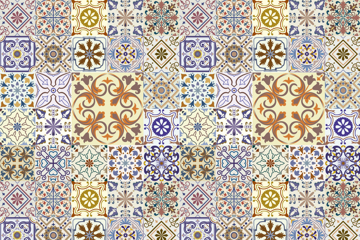 Toilettenrückwand Patchwork