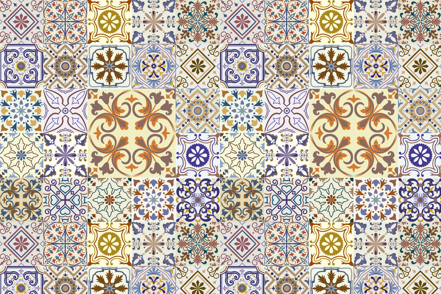 Toilettenrückwand Patchwork