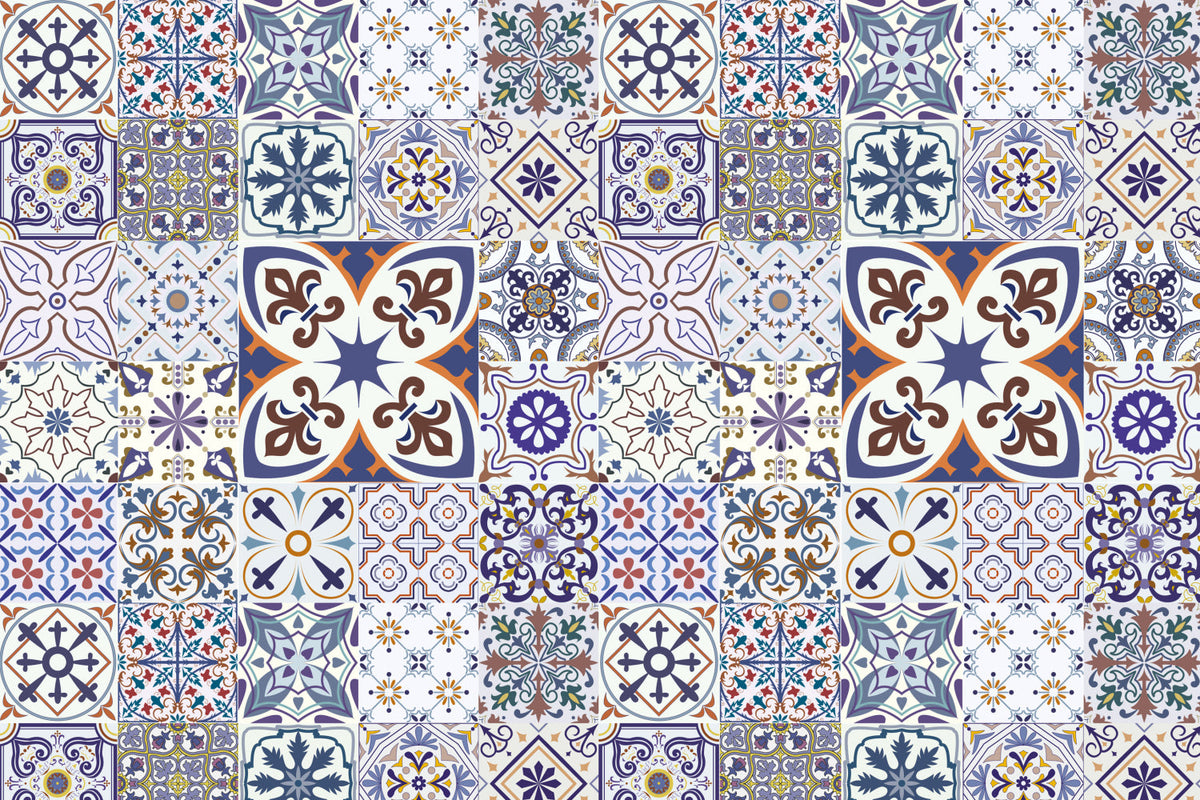 Toilettenrückwand Patchwork