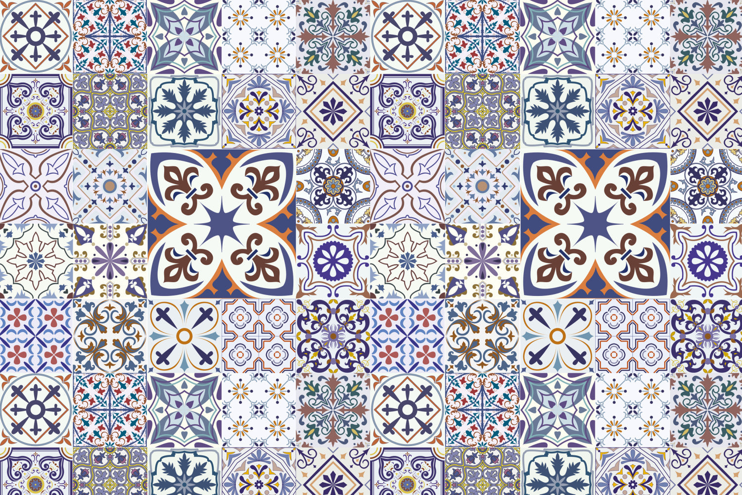Toilettenrückwand Patchwork
