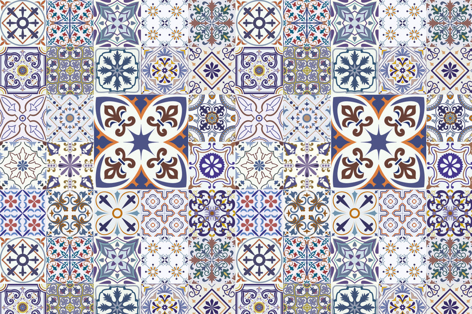 Toilettenrückwand Patchwork