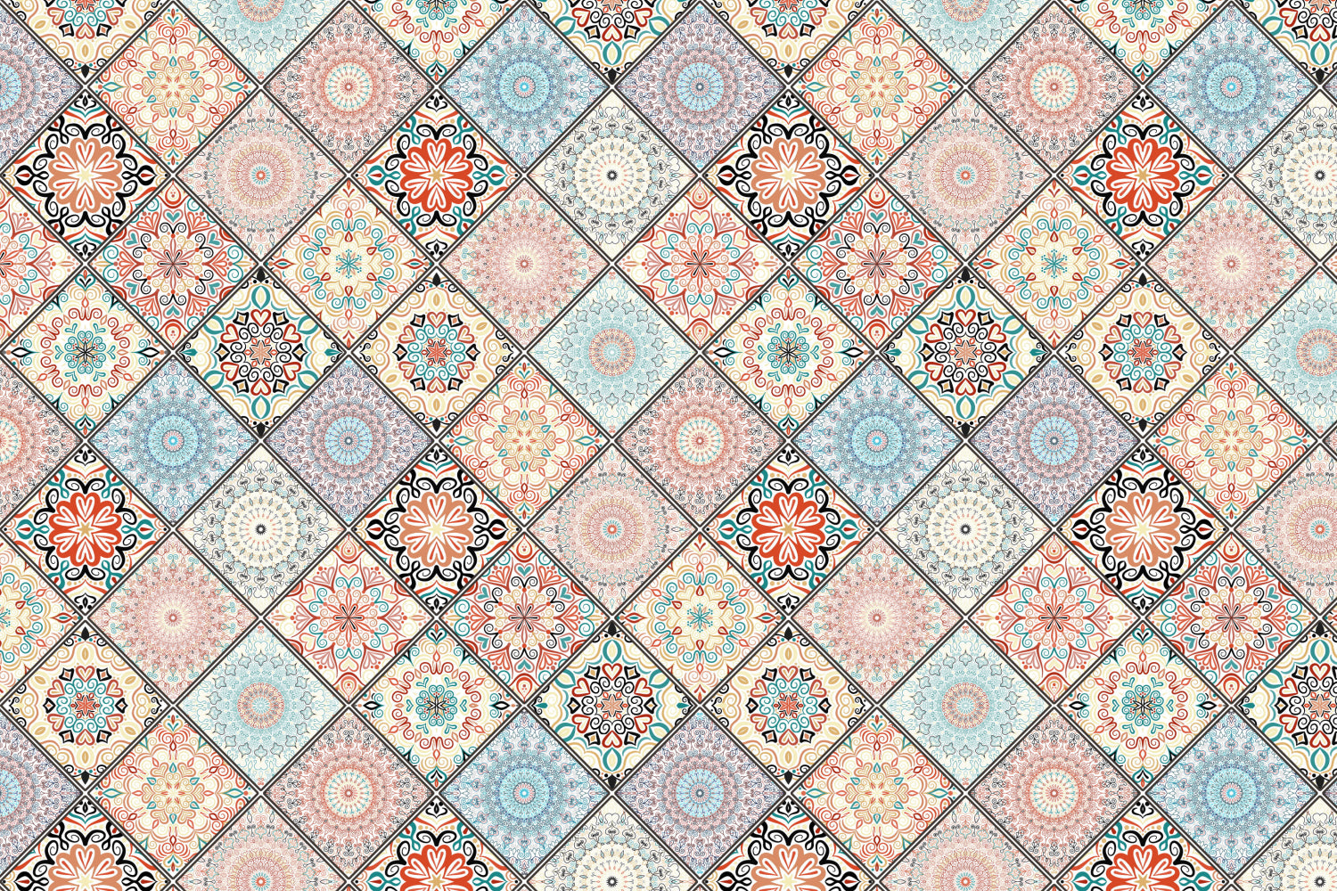 Toilettenrückwand Patchwork