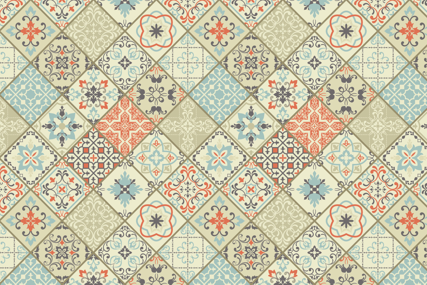 Toilettenrückwand Patchwork