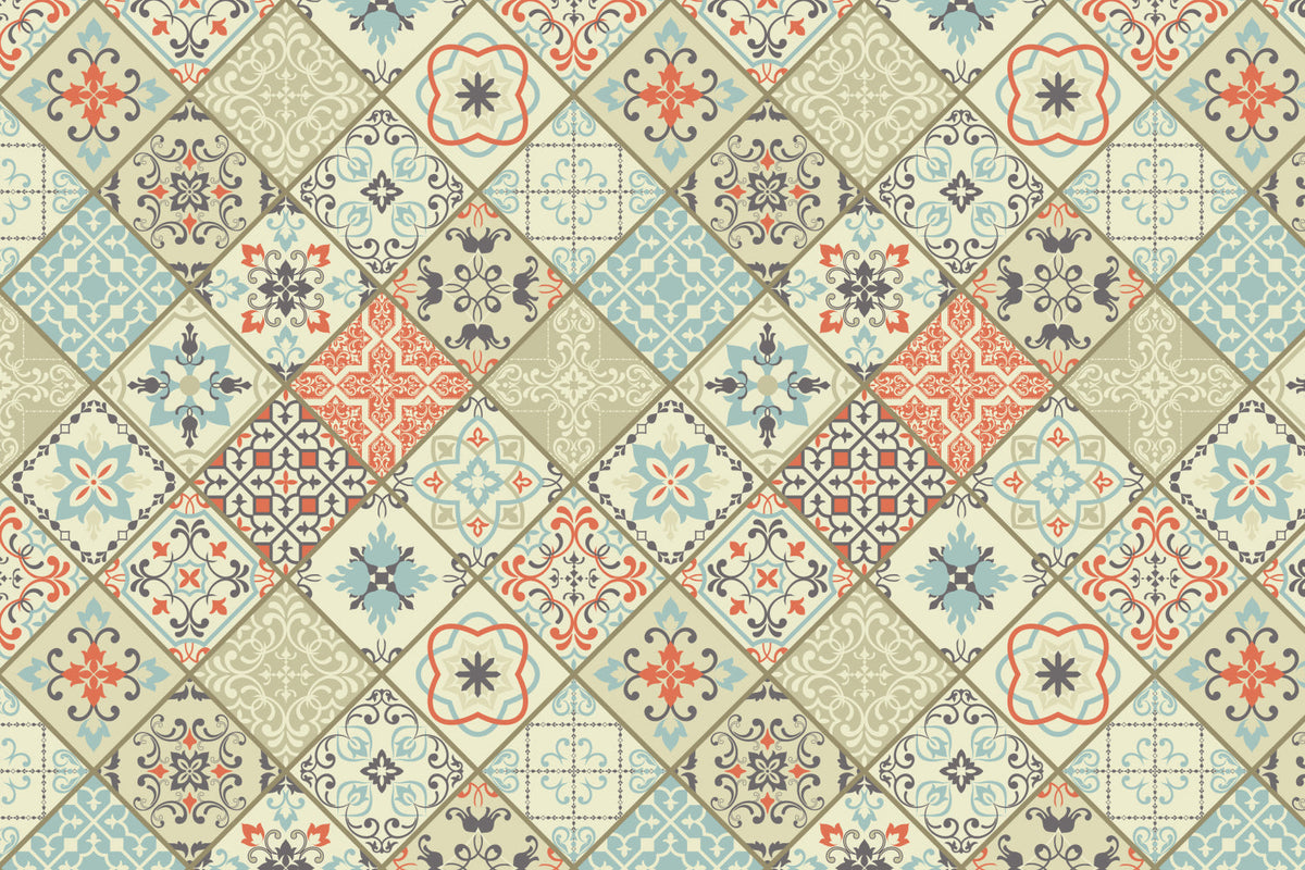 Toilettenrückwand Patchwork