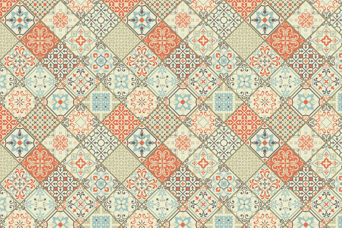 Toilettenrückwand Patchwork