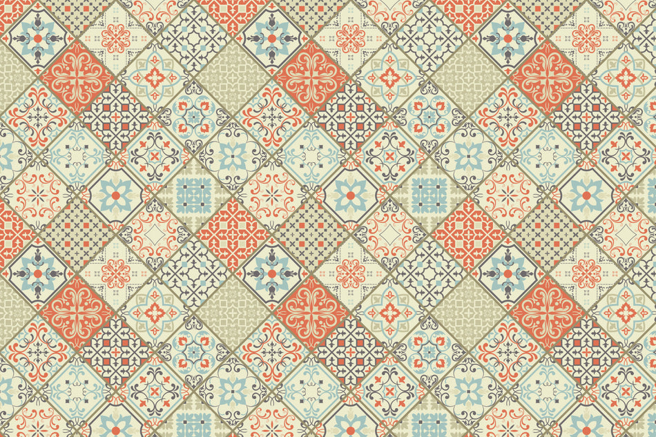 Toilettenrückwand Patchwork