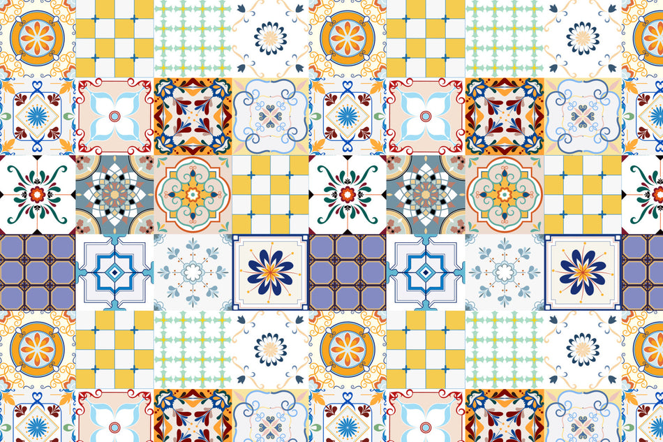 Toilettenrückwand Patchwork