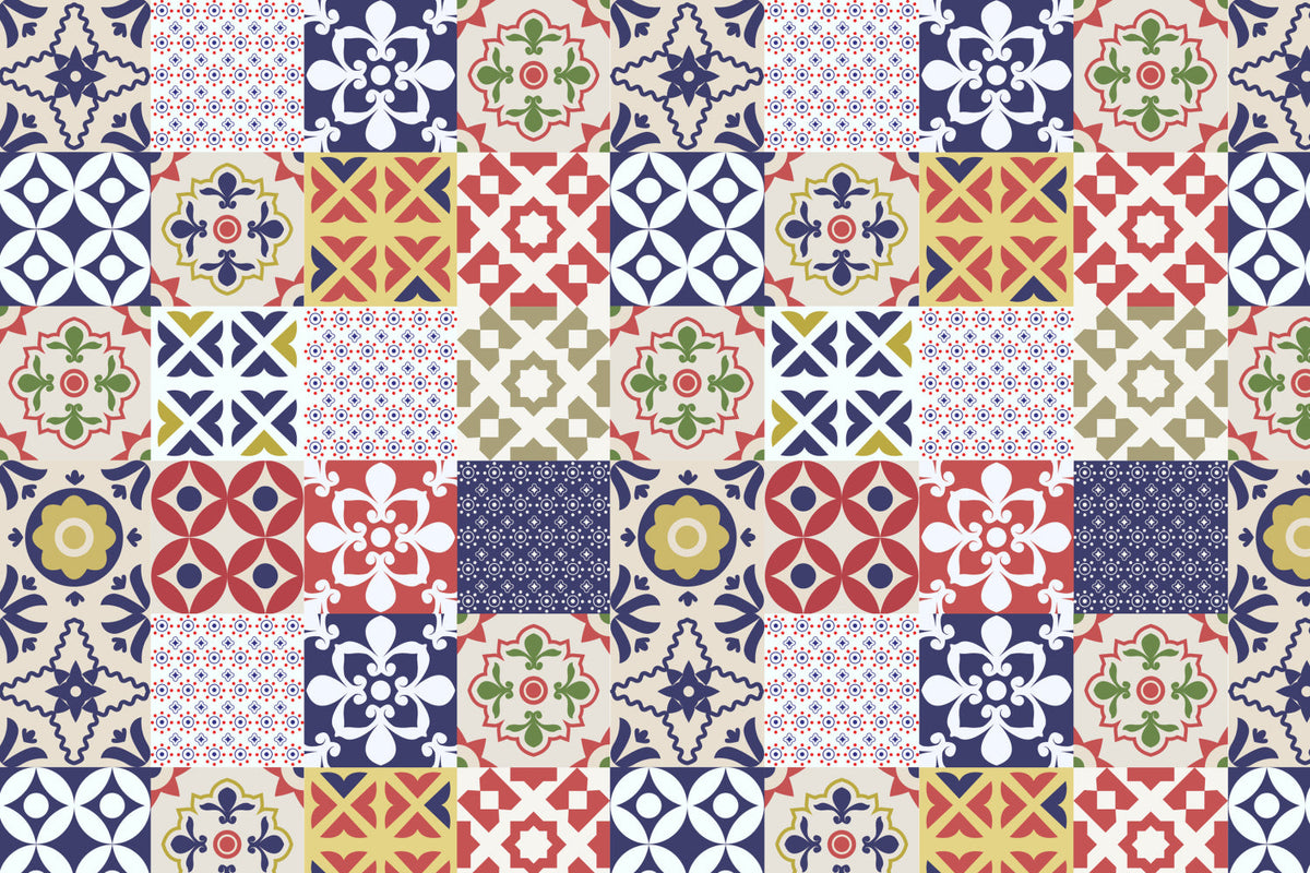 Toilettenrückwand Patchwork