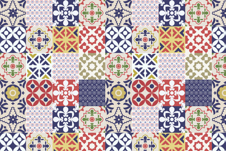 Toilettenrückwand Patchwork