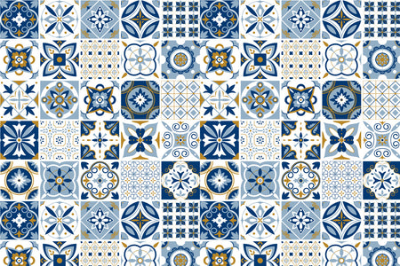Toilettenrückwand Patchwork