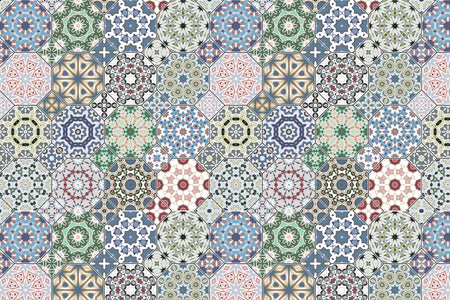 Toilettenrückwand Patchwork