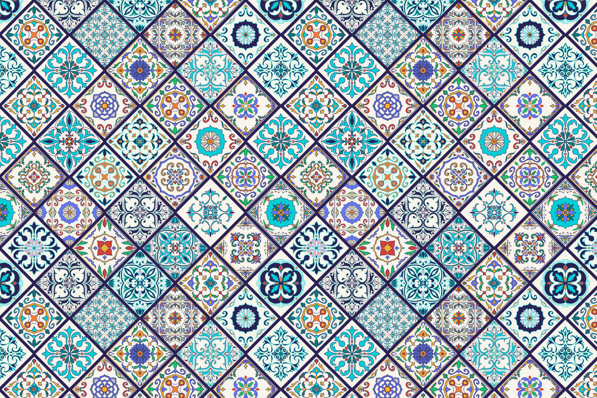 Toilettenrückwand Patchwork