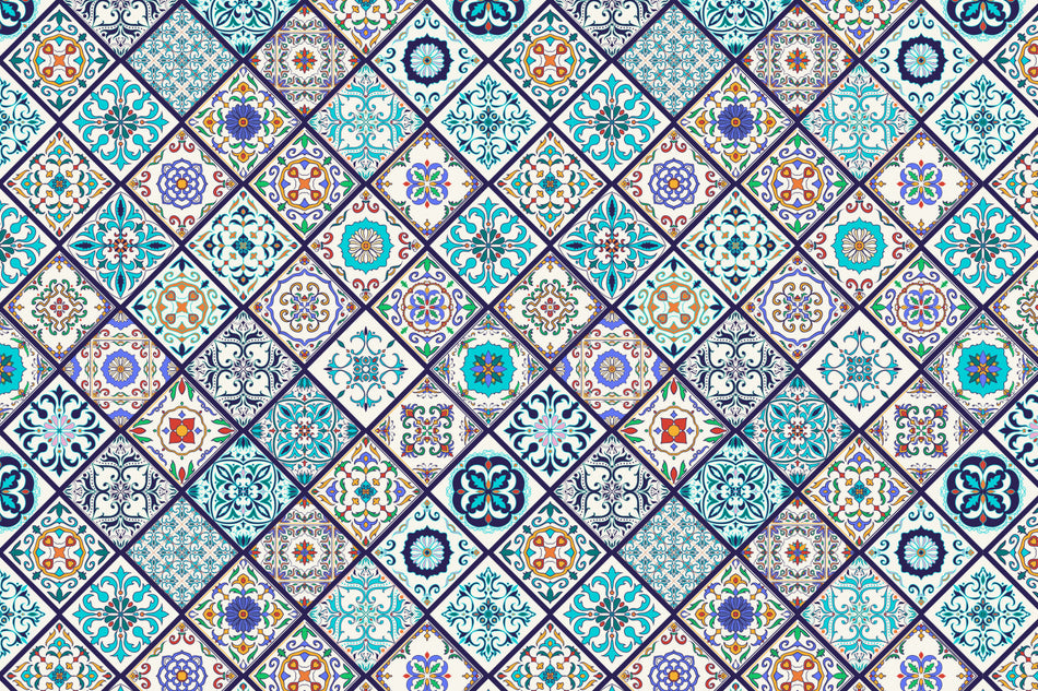 Toilettenrückwand Patchwork