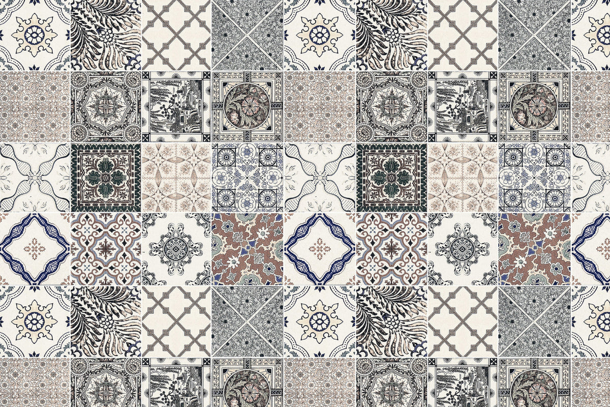 Toilettenrückwand Patchwork