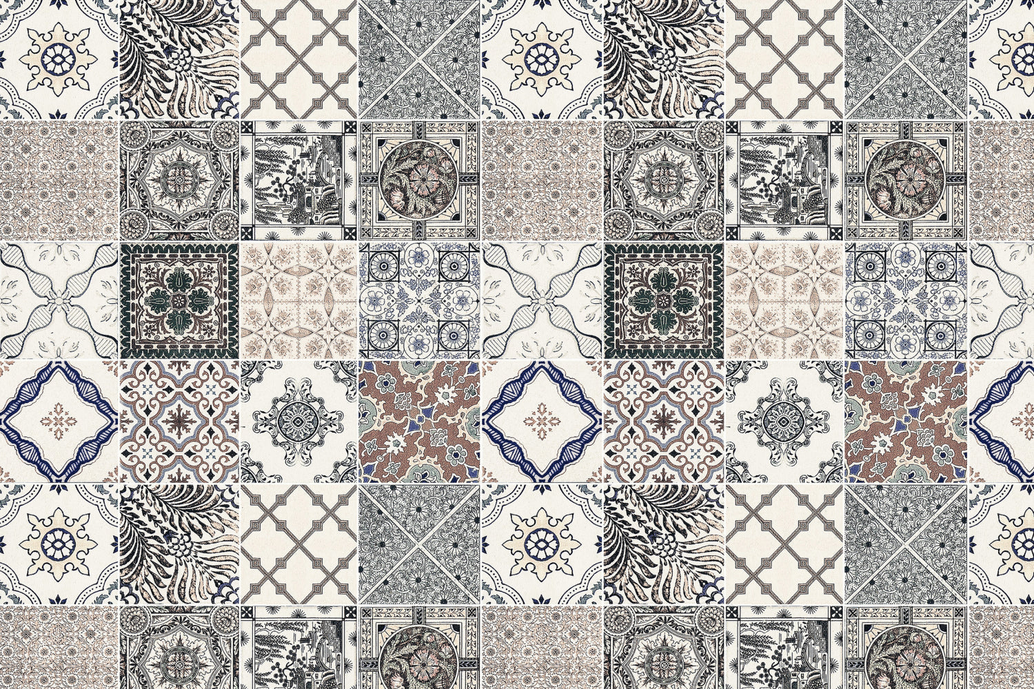 Toilettenrückwand Patchwork