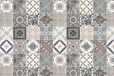 Toilettenrückwand Patchwork