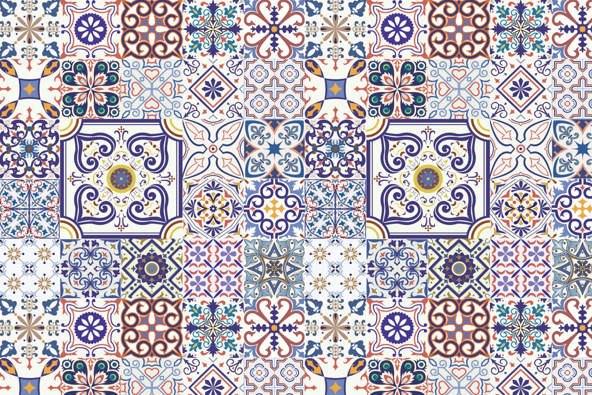 Toilettenrückwand Patchwork