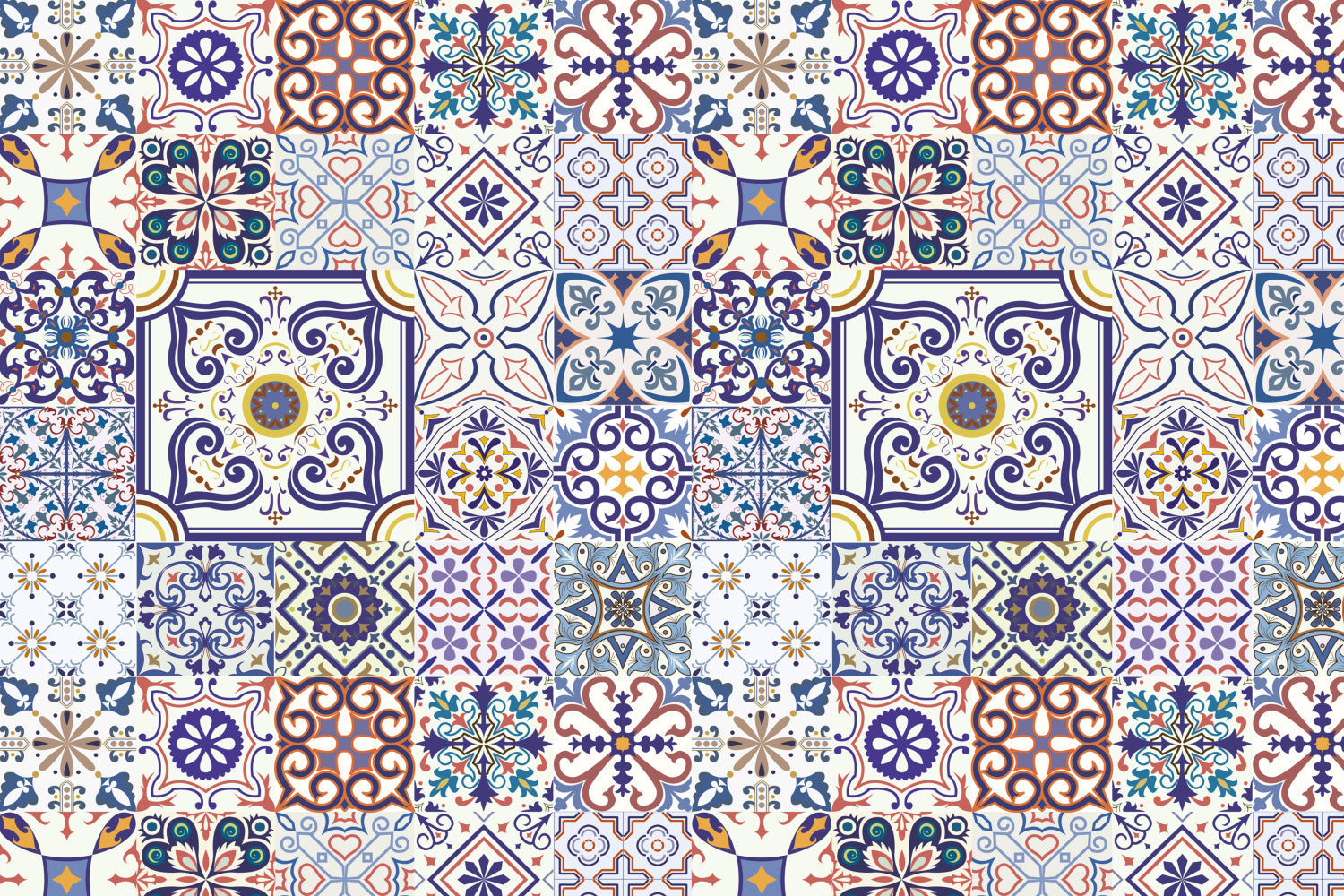 Toilettenrückwand Patchwork