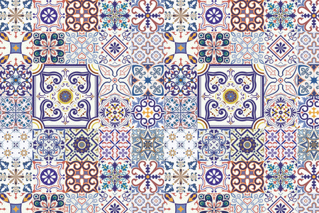 Toilettenrückwand Patchwork