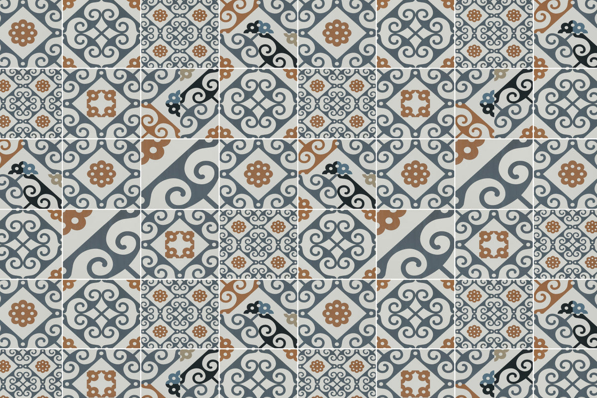 Toilettenrückwand Patchwork