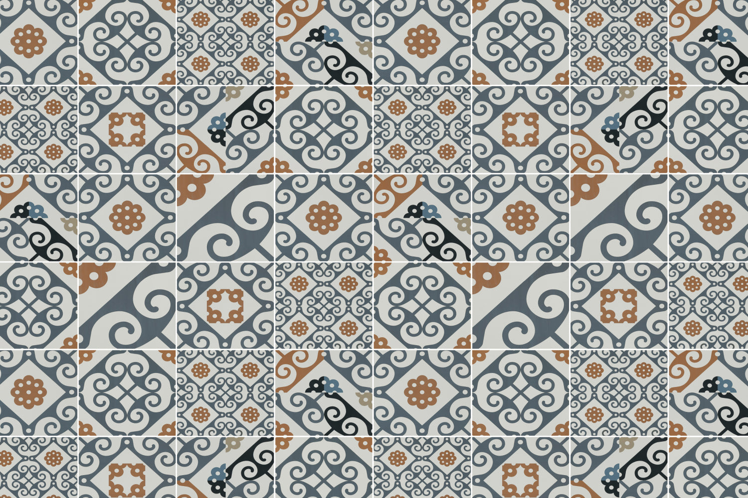 Toilettenrückwand Patchwork