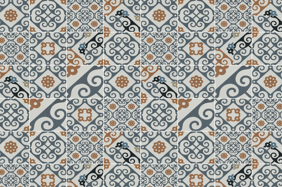 Toilettenrückwand Patchwork