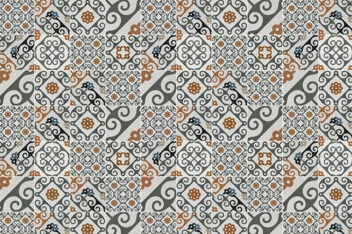 Toilettenrückwand Patchwork