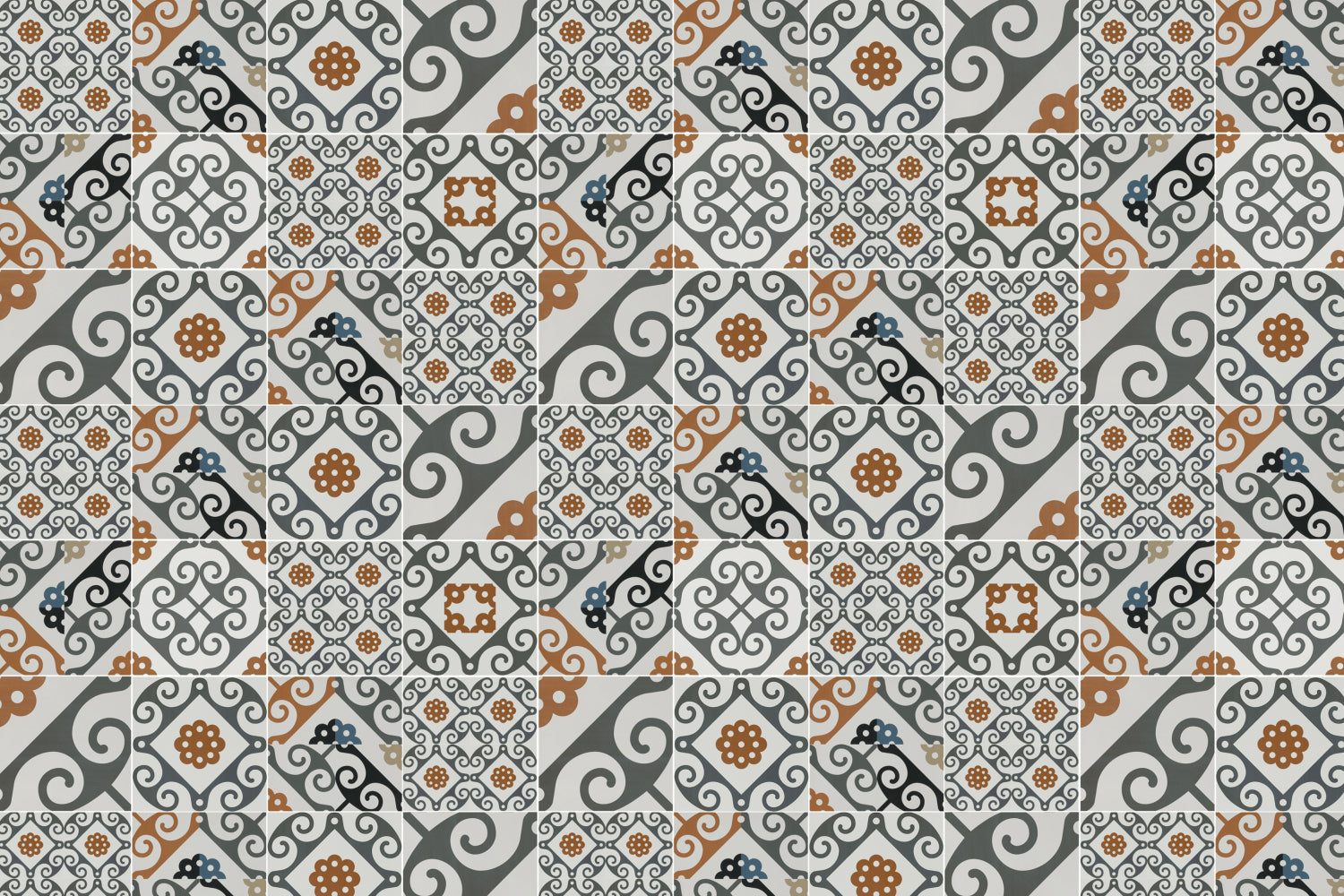 Toilettenrückwand Patchwork