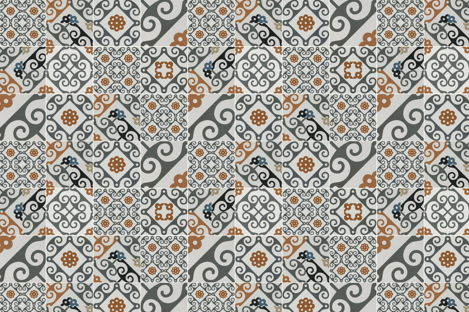 Toilettenrückwand Patchwork