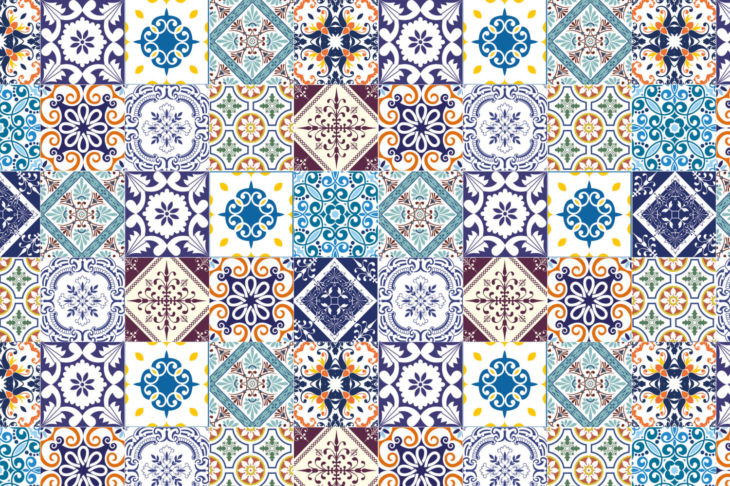 Toilettenrückwand Patchwork