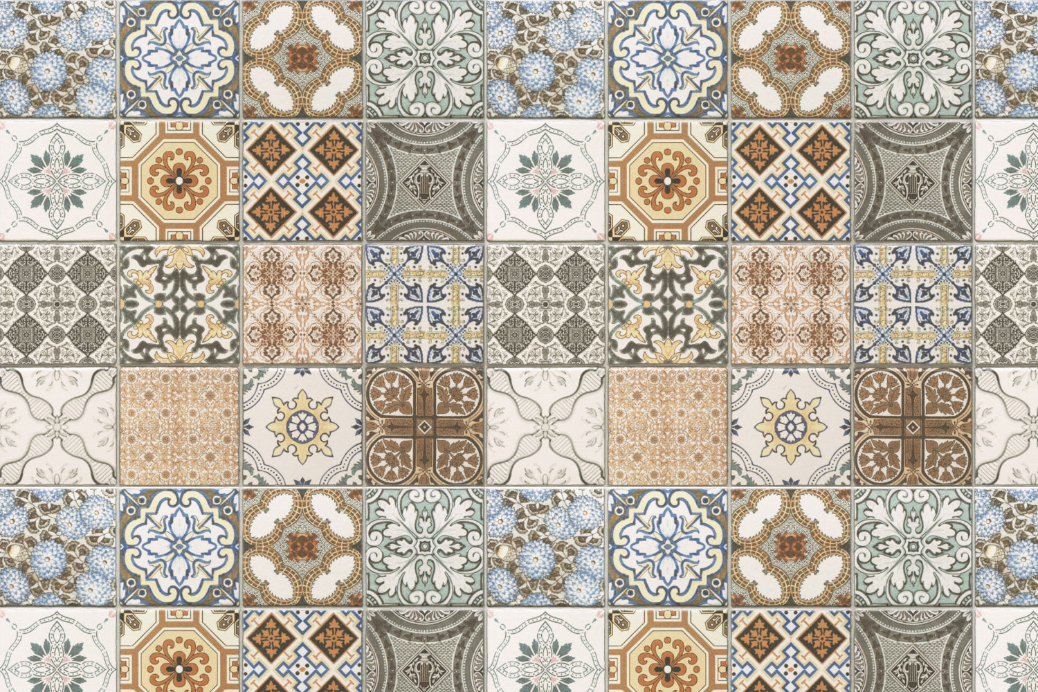 Toilettenrückwand Patchwork