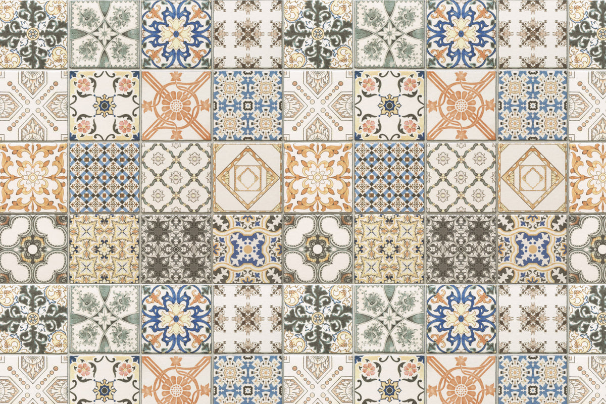 Toilettenrückwand Patchwork