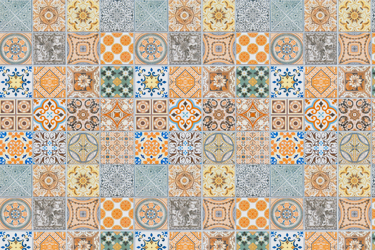 Toilettenrückwand Patchwork