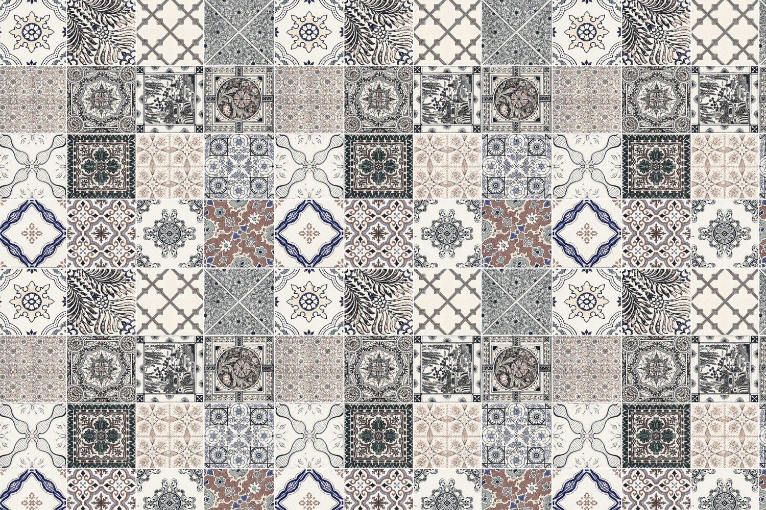 Toilettenrückwand Patchwork