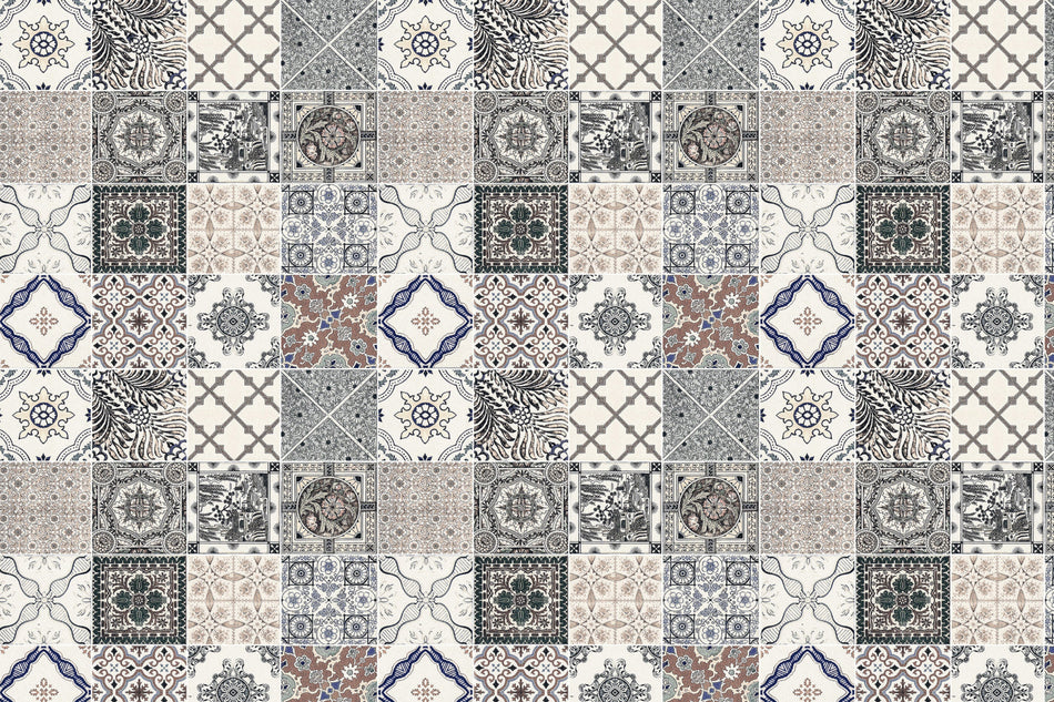 Toilettenrückwand Patchwork