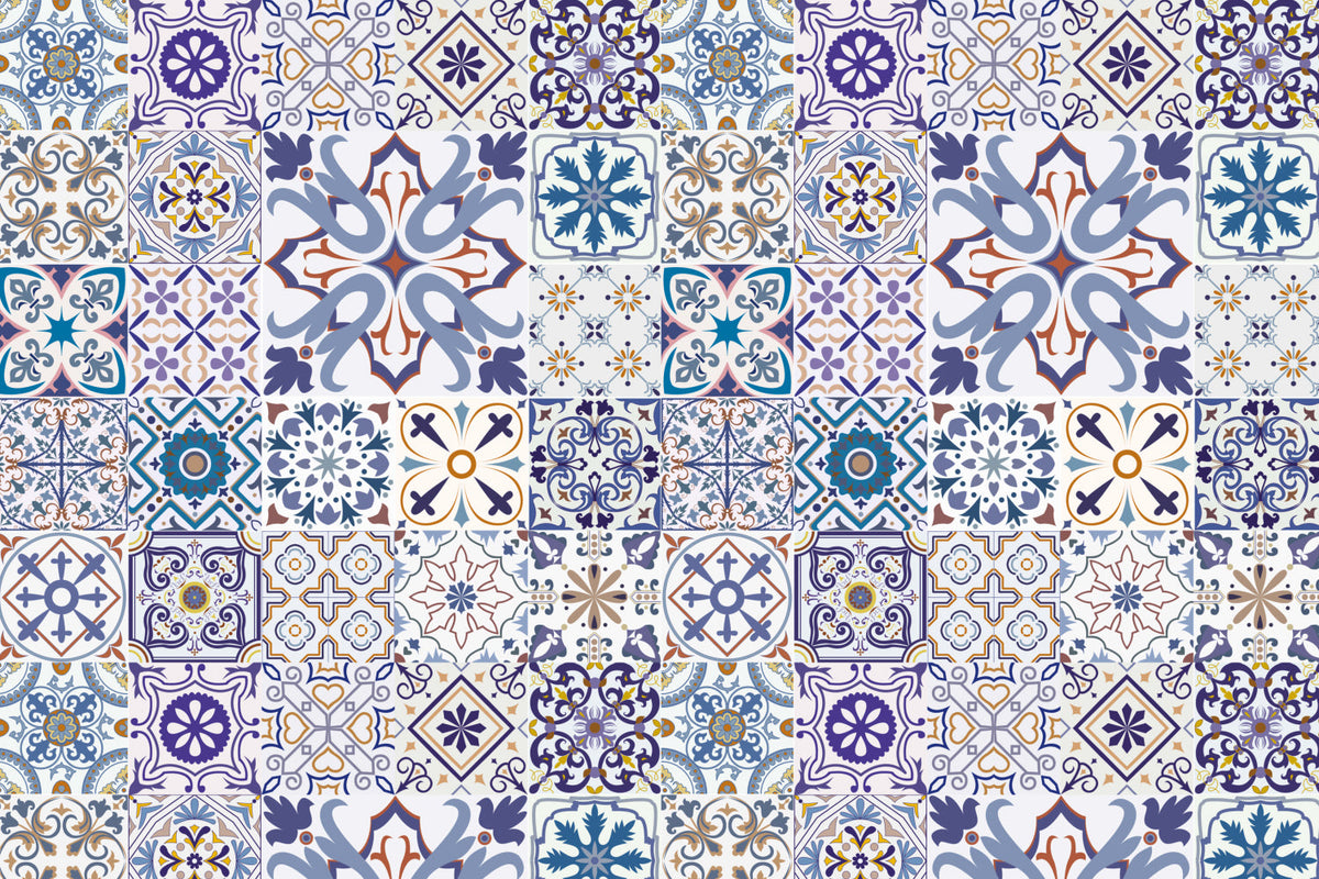 Toilettenrückwand Patchwork