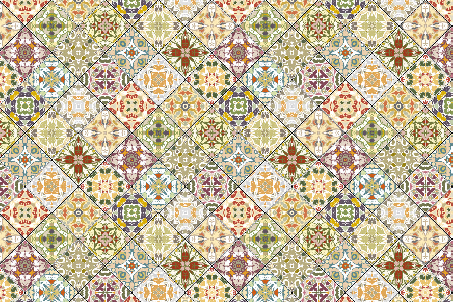 Toilettenrückwand Patchwork