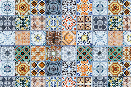 Toilettenrückwand Patchwork