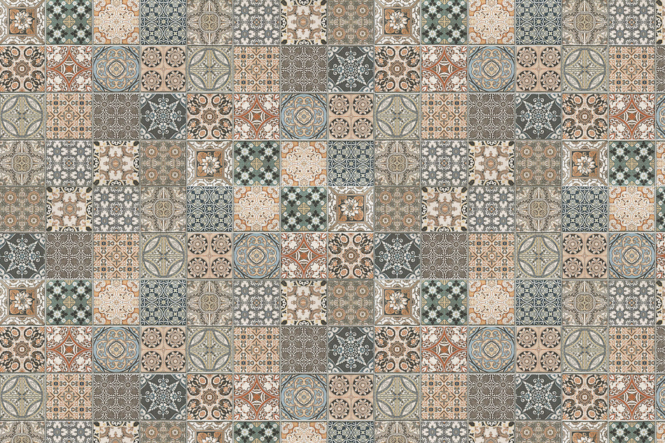 Toilettenrückwand Patchwork