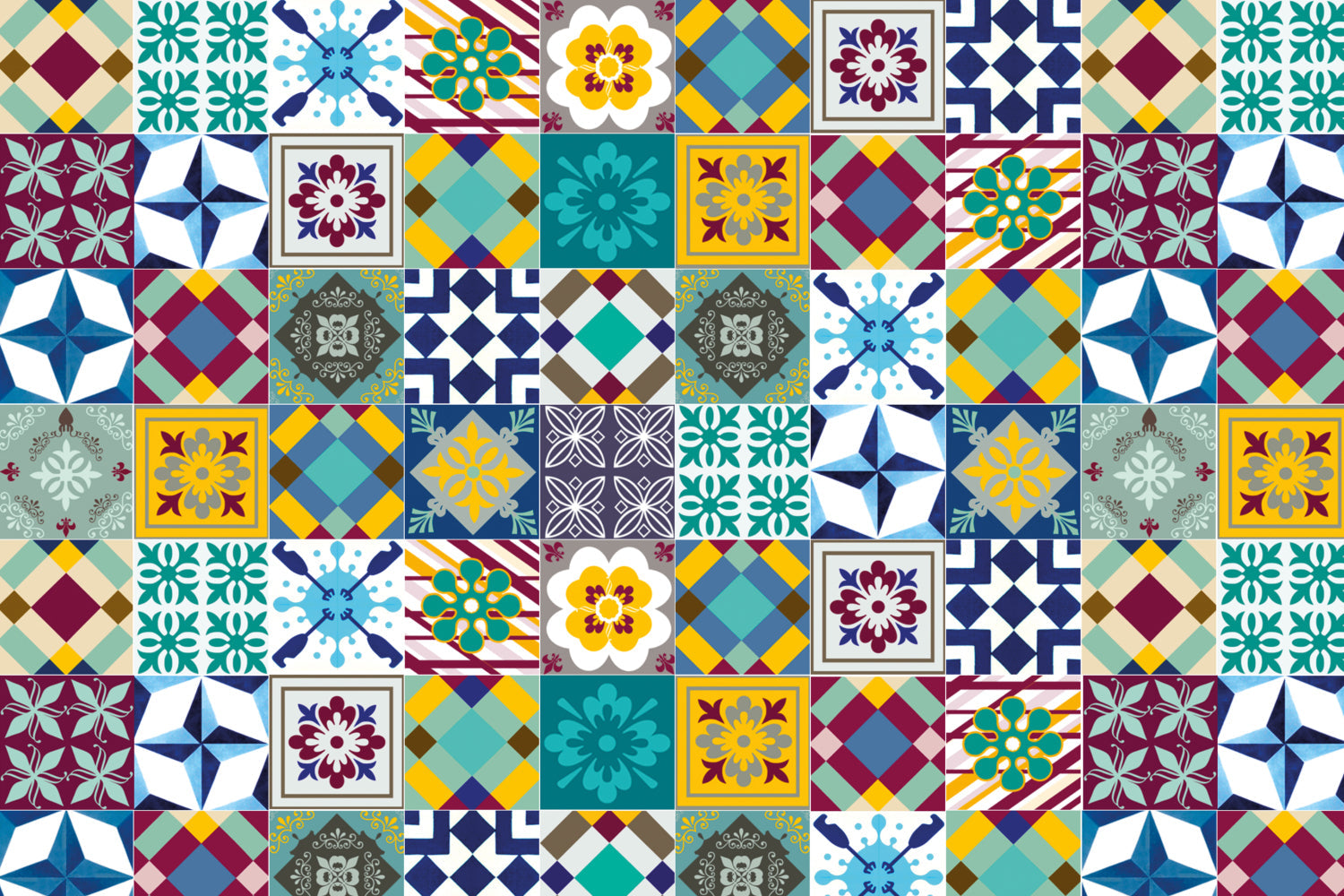 Toilettenrückwand Patchwork
