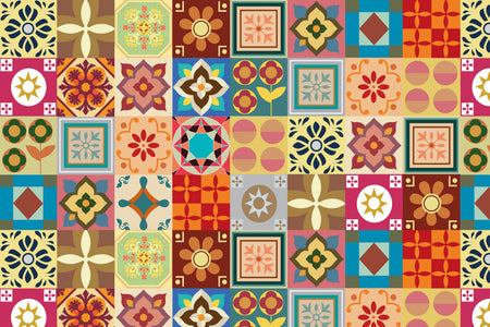 Toilettenrückwand Patchwork