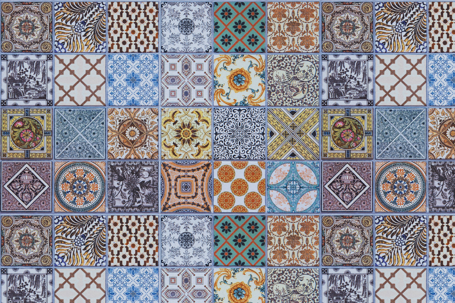 Toilettenrückwand Patchwork